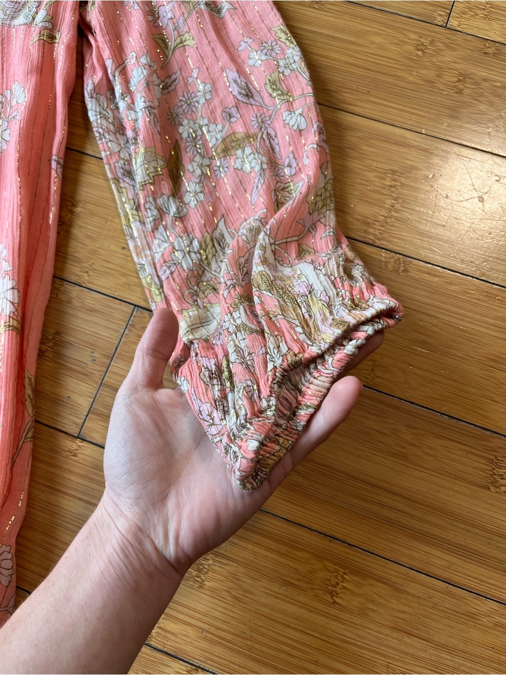 Spell & the Gypsey Hendrix Boho Romantic Midi Dress in Pink Floral - Picture 10 of 10
